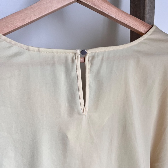 Yellow Inwear Blouse - Short Sleeves V-Neck - Picture 6 of 15